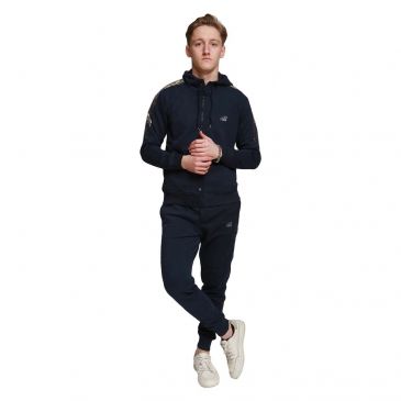 navy-new-mens-time-is-money-foil-fade-full-tracksuit-zip-up-hoodie-joggers-2pcs-set