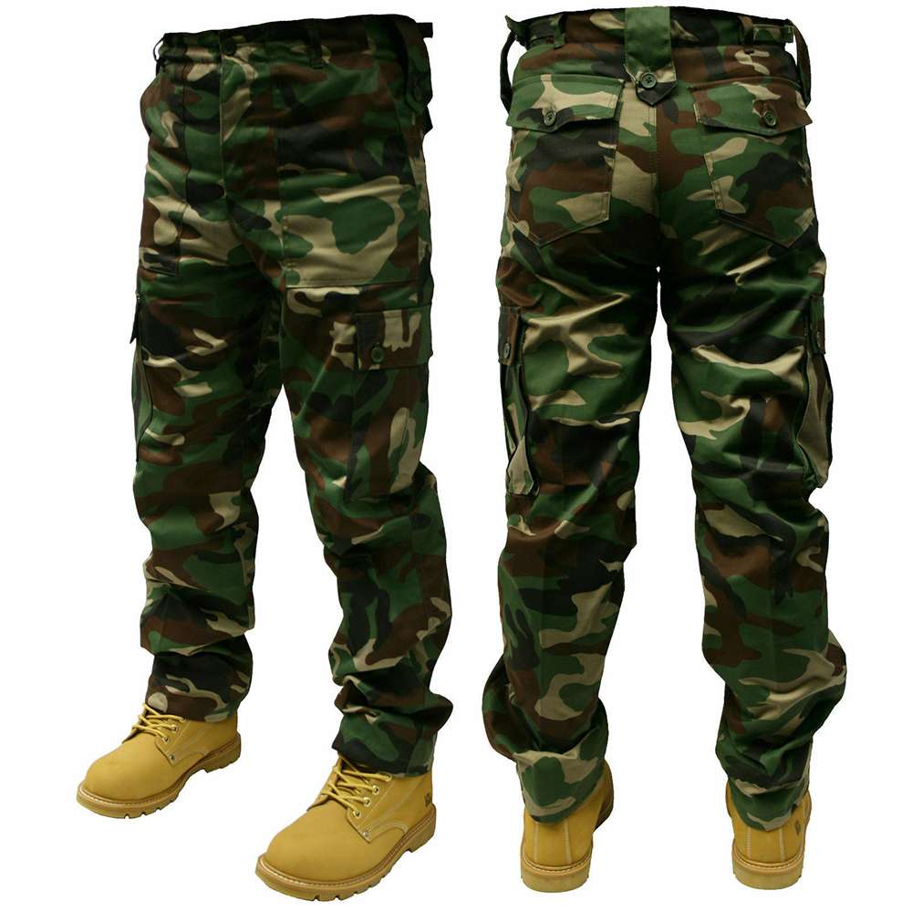 MENS ARMY CARGO CAMO COMBAT MILITARY TROUSERS CAMOUFLAGE PANTS CASUAL UK 30-46